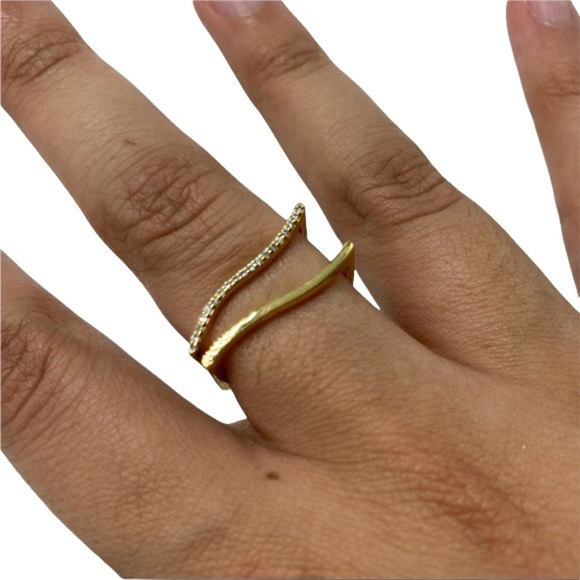 Shiraleah Daphne’s stackable rings 2 square style with stones. Size 8. New - Picture 2 of 6